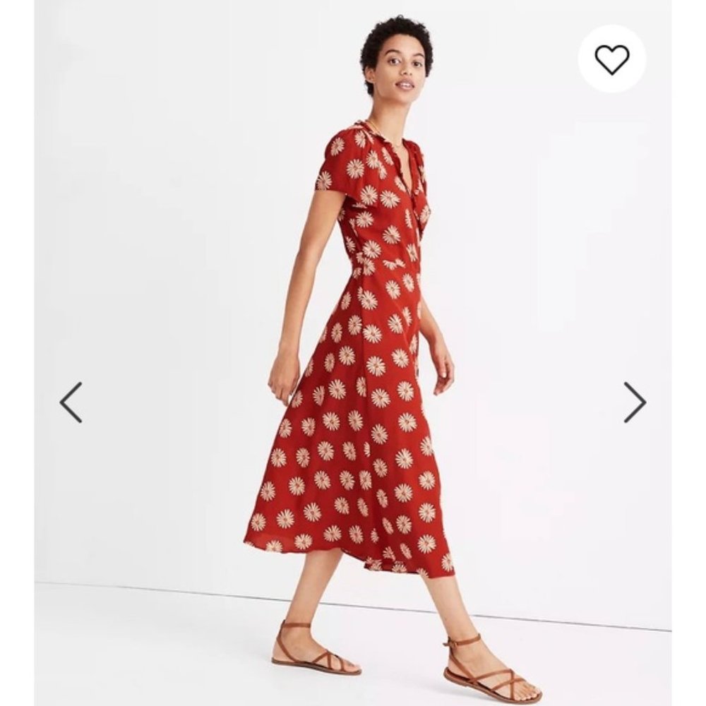 Madewell Ruffle Wrap Dress Daisy Daydream S